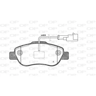 OPEN PARTS BPA1100.21 - Jeu de 4 plaquettes de frein avant