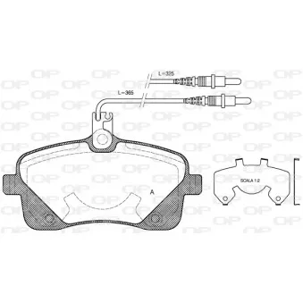 Jeu de 4 plaquettes de frein avant OPEN PARTS OEM E172236