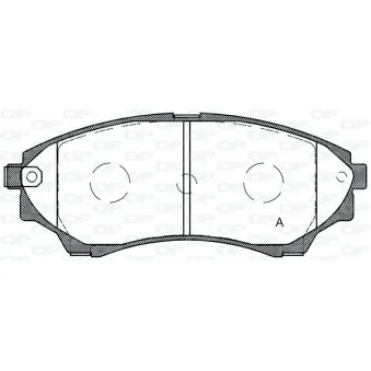Jeu de 4 plaquettes de frein avant OPEN PARTS OEM 3M352001AA