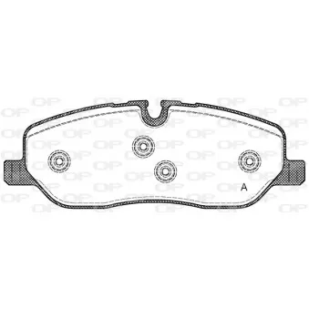Jeu de 4 plaquettes de frein avant OPEN PARTS OEM SFP500010