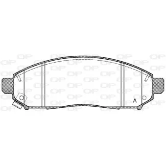 Jeu de 4 plaquettes de frein avant OPEN PARTS OEM 41060ZP025