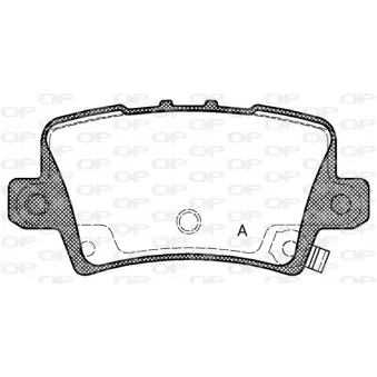 OPEN PARTS BPA1206.02 - Jeu de 4 plaquettes de frein arrière