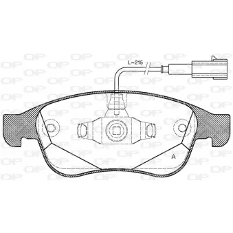 OPEN PARTS BPA1248.02 - Jeu de 4 plaquettes de frein avant