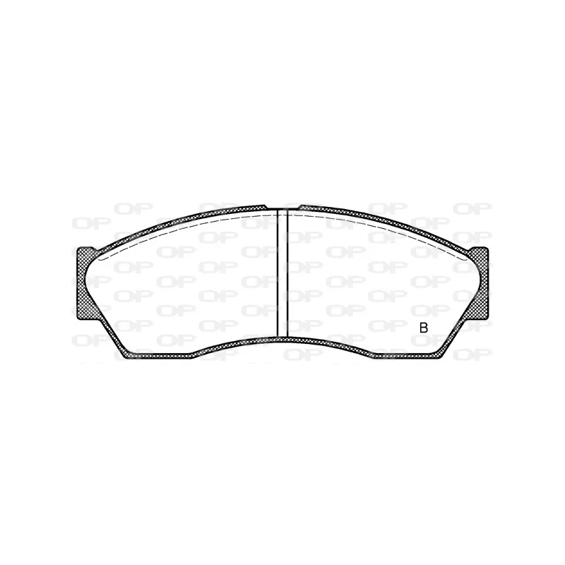 Jeu de 4 plaquettes de frein avant OPEN PARTS BPA1253.00 - Visuel 1