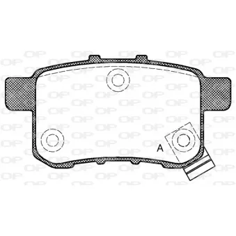 Jeu de 4 plaquettes de frein arrière OPEN PARTS OEM 43022TL1G00