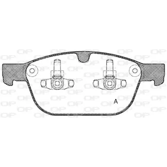 Jeu de 4 plaquettes de frein avant OPEN PARTS BPA1397.00