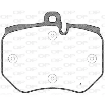 Jeu de 4 plaquettes de frein avant OPEN PARTS OEM 4L0698151B