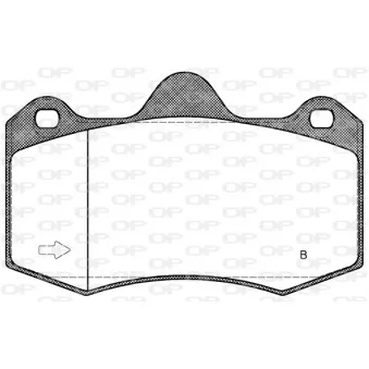 Jeu de 4 plaquettes de frein avant OPEN PARTS OEM 6020013035