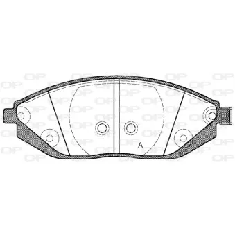 Jeu de 4 plaquettes de frein avant OPEN PARTS OEM 37842