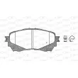 OPEN PARTS BPA1538.04 - Jeu de 4 plaquettes de frein avant