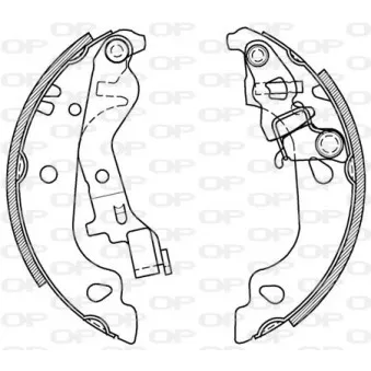 OPEN PARTS BSA2043.00 - Jeu de mâchoires de frein