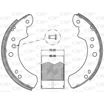 Jeu de mâchoires de frein OPEN PARTS OEM 6150095