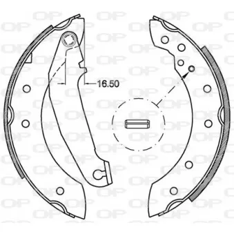 OPEN PARTS BSA2110.00 - Jeu de mâchoires de frein