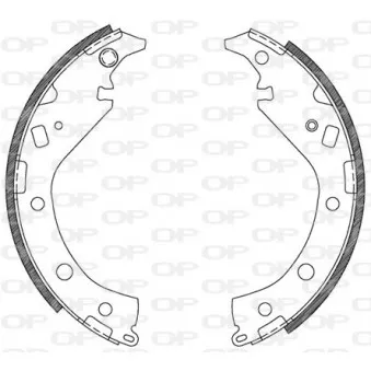 OPEN PARTS BSA2116.00 - Jeu de mâchoires de frein