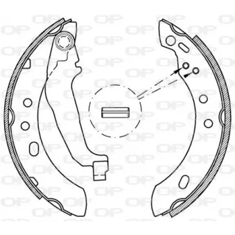 OPEN PARTS BSA2146.00 - Jeu de mâchoires de frein