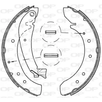 OPEN PARTS BSA2202.00 - Jeu de mâchoires de frein