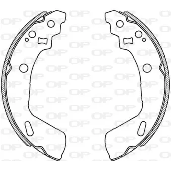 OPEN PARTS BSA2249.00 - Jeu de mâchoires de frein