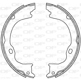 Jeu de mâchoires de frein OPEN PARTS OEM 68003589AA