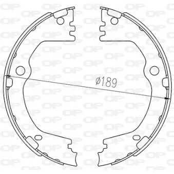 Jeu de mâchoires de frein OPEN PARTS OEM 583052WA00