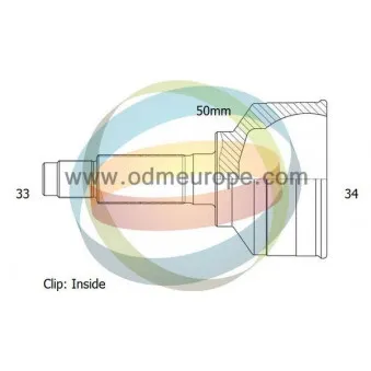 Embout de cardan avant (kit de réparation) ODM-MULTIPARTS 12-001354