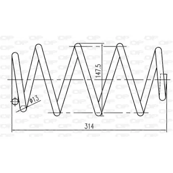 Ressort de suspension OPEN PARTS OEM 1K0411105DC
