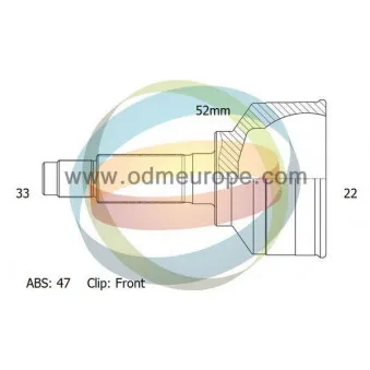 ODM-MULTIPARTS 12-001913 - Embout de cardan avant (kit de réparation)