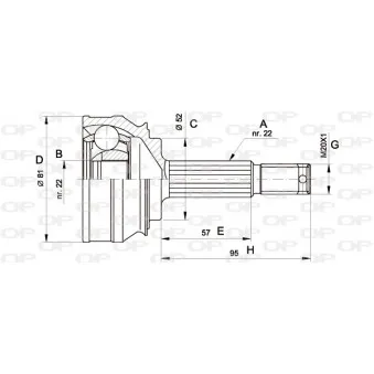 Embout de cardan avant (kit de réparation) SAMAXX NPW-PL-026