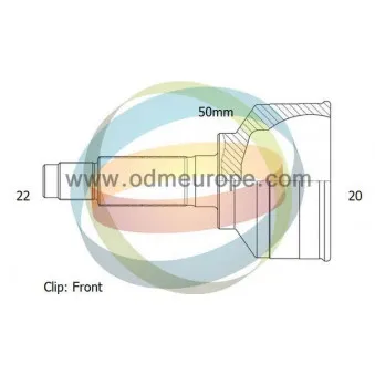 Embout de cardan avant (kit de réparation) ODM-MULTIPARTS 12-011321 pour FORD FIESTA 0.9 - 45cv