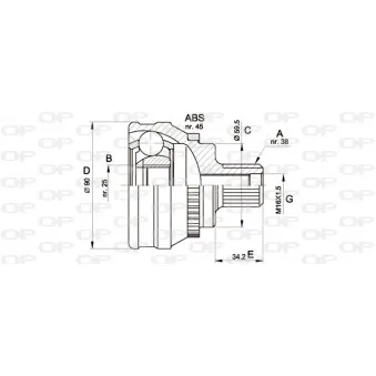 OPEN PARTS CVJ5119.10 - Embout de cardan avant (kit de réparation)