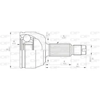 Embout de cardan avant (kit de réparation) OPEN PARTS CVJ5123.10 pour FORD FIESTA 1.6 XR2i - 110cv