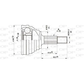 Embout de cardan avant (kit de réparation) OPEN PARTS OEM 183498099A
