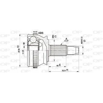OPEN PARTS CVJ5155.10 - Embout de cardan avant (kit de réparation)