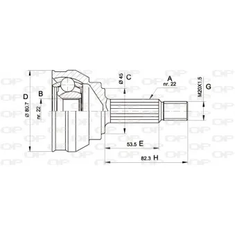 OPEN PARTS CVJ5158.10 - Embout de cardan avant (kit de réparation)