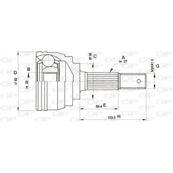 Embout de cardan avant (kit de réparation) OPEN PARTS OEM 392112F226