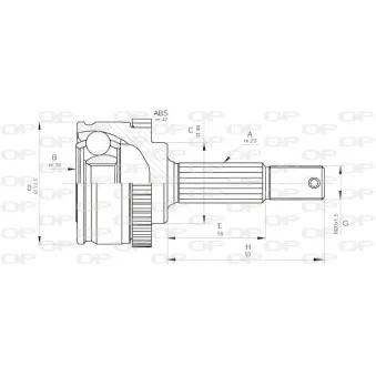 Embout de cardan avant (kit de réparation) OPEN PARTS OEM 392114F126