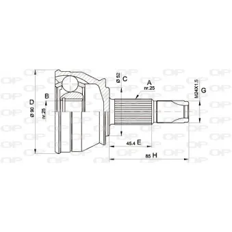Embout de cardan avant (kit de réparation) OPEN PARTS OEM 46307171
