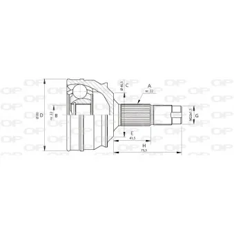 Embout de cardan avant (kit de réparation) OPEN PARTS CVJ5224.10