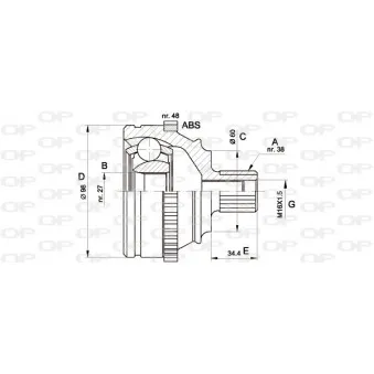 Embout de cardan avant (kit de réparation) OPEN PARTS OEM 701498099CX