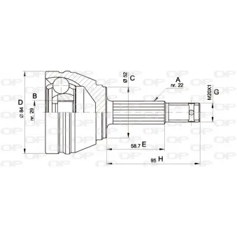 Embout de cardan avant (kit de réparation) OPEN PARTS OEM 26013831