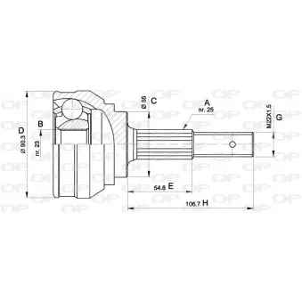 Embout de cardan avant (kit de réparation) OPEN PARTS OEM 391010M900