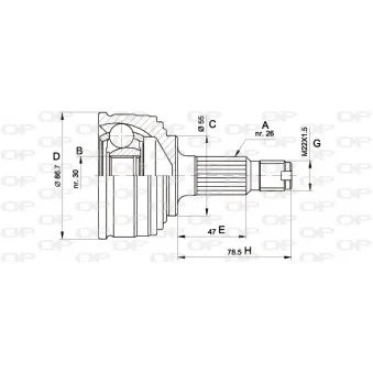 Embout de cardan avant (kit de réparation) OPEN PARTS OEM 44011SR3020