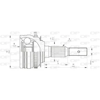 Embout de cardan avant (kit de réparation) OPEN PARTS OEM 96298467