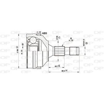 Embout de cardan avant (kit de réparation) OPEN PARTS CVJ5275.10