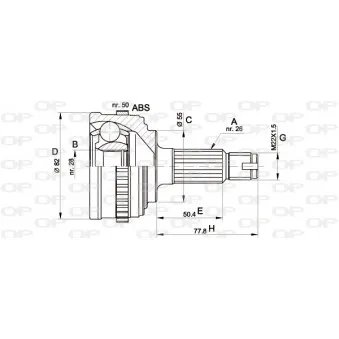 Embout de cardan avant (kit de réparation) OPEN PARTS OEM 44014S04N01