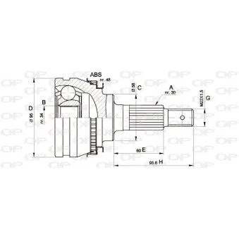 OPEN PARTS CVJ5321.10 - Embout de cardan avant (kit de réparation)