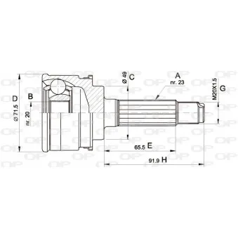 Embout de cardan avant (kit de réparation) OPEN PARTS OEM 4410172F00