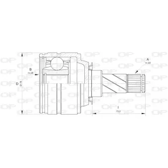 OPEN PARTS CVJ5424.20 - Embout de cardan avant (kit de réparation)