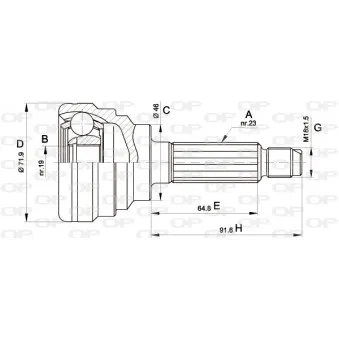Embout de cardan avant (kit de réparation) OPEN PARTS OEM P96273570