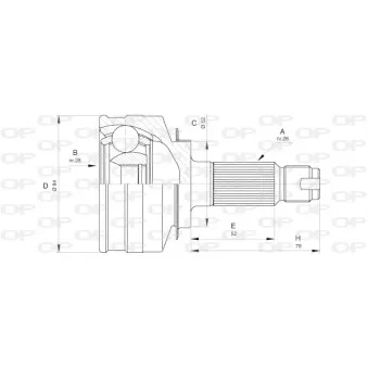 Embout de cardan avant (kit de réparation) OPEN PARTS OEM 44014SELT00
