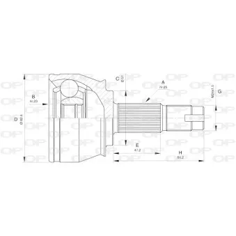 Embout de cardan avant (kit de réparation) OPEN PARTS OEM 46308020